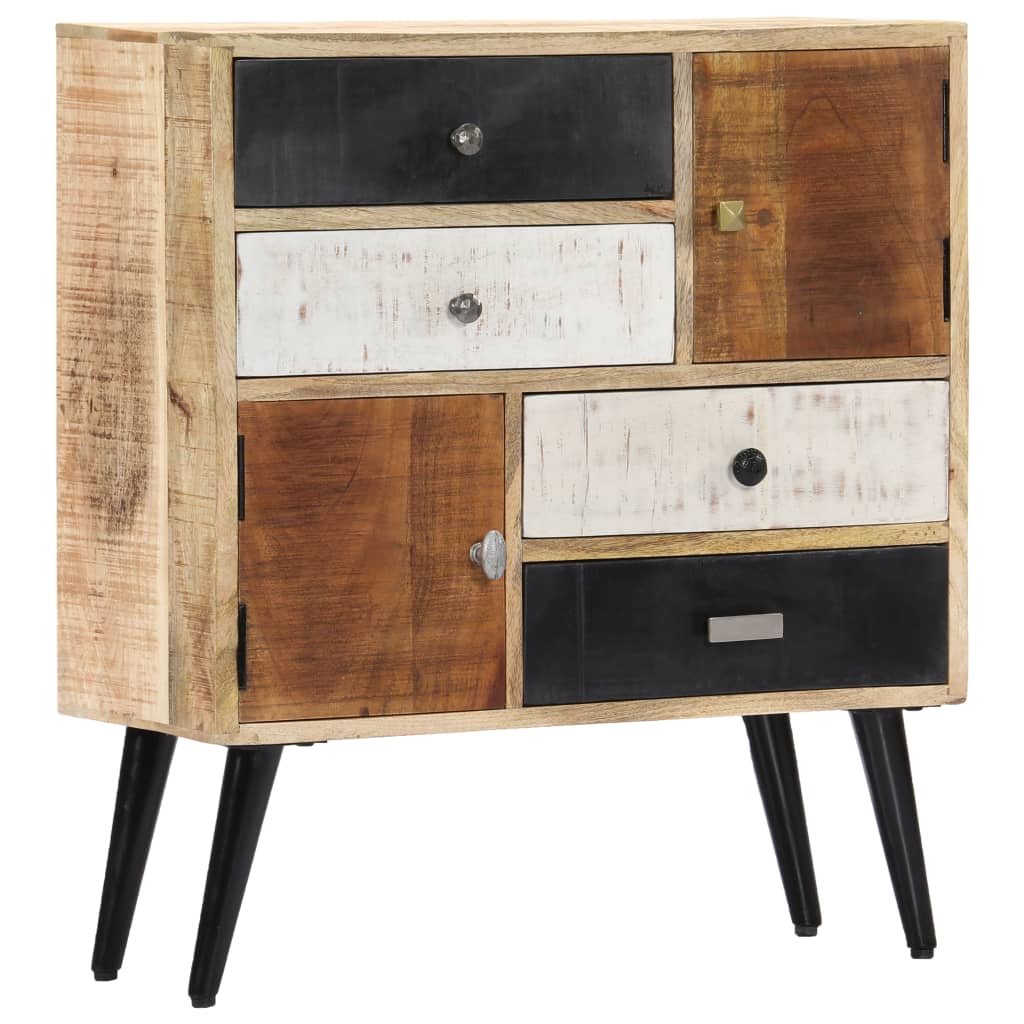 vidaXL Sideboard 3-Drawer Cupboard Sideboard Buffet Cabinet Solid Wood Mango-2