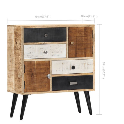 vidaXL Sideboard 3-Drawer Cupboard Sideboard Buffet Cabinet Solid Wood Mango-1