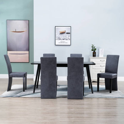 vidaXL Dining Chairs Accent Side Chair for Home Kitchen Faux Suede Leather-9
