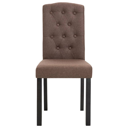vidaXL Dining Chairs Accent Side Chair with Solid Wood Legs for Kitchen Fabric-3