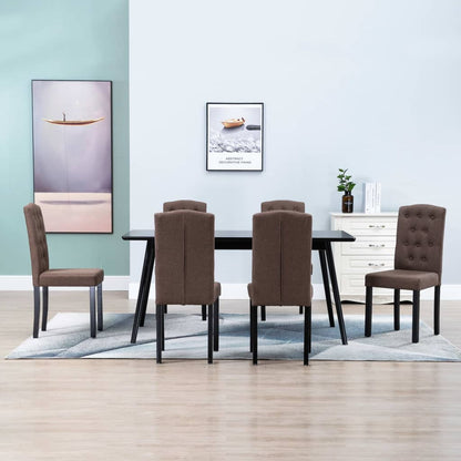 vidaXL Dining Chairs Accent Side Chair with Solid Wood Legs for Kitchen Fabric-8