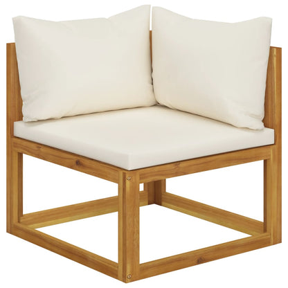 vidaXL 5 Piece Patio Lounge Set with Cushions Solid Acacia Wood-2