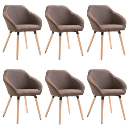 vidaXL Dining Chair Accent Upholstered Arm Chair with Solid Wood Legs Fabric-2