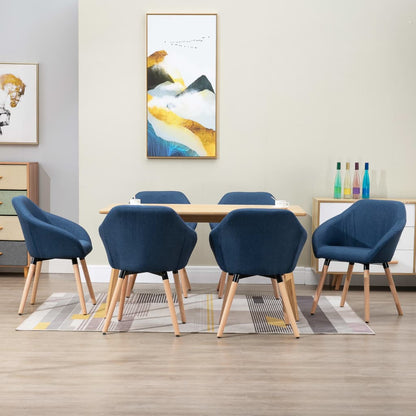 vidaXL Dining Chair Accent Upholstered Arm Chair with Solid Wood Legs Fabric-8