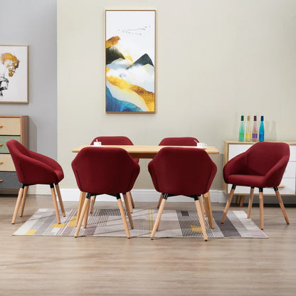 vidaXL Dining Chair Accent Upholstered Arm Chair with Solid Wood Legs Fabric-20