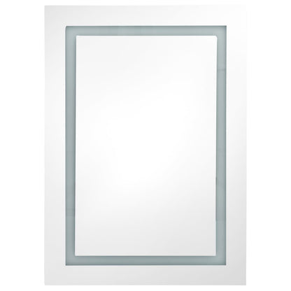 vidaXL LED Bathroom Mirror Cabinet 19.7"x5.1"x27.6"-3