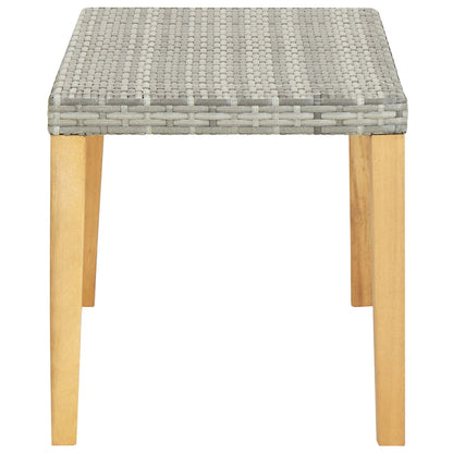 vidaXL Outdoor Patio Bench Park Garden Bench Poly Rattan and Solid Wood Acacia-1