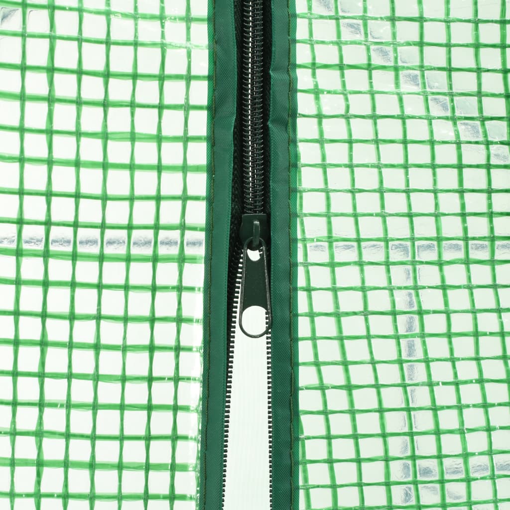 vidaXL Walk-in Greenhouse with 12 Shelves Steel 56.3"x84.5"x77.2"-2