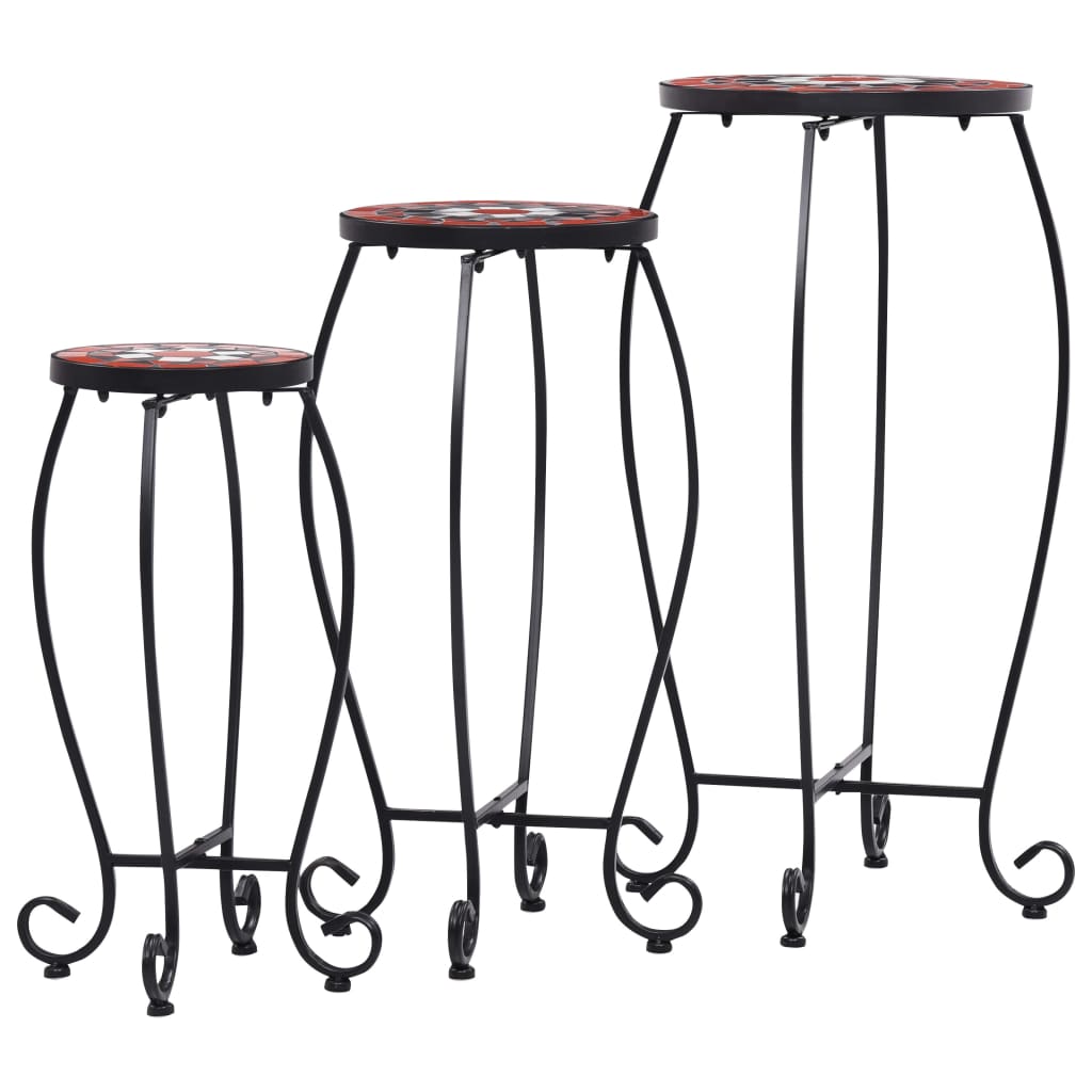 vidaXL Plant Stand Mosaic Table Patio Flower Pot Stand for Hall Patio Ceramic-4