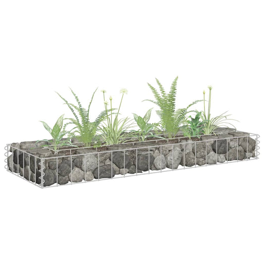 vidaXL Gabion Raised Bed Galvanized Steel 141.7"x11.8"x3.9"-20