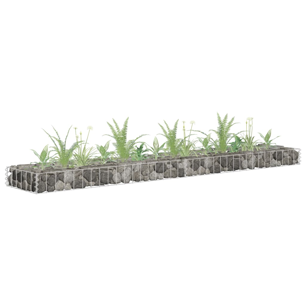 vidaXL Gabion Raised Bed Galvanized Steel 141.7"x11.8"x3.9"-21