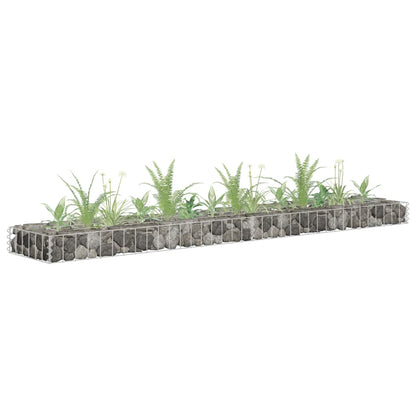 vidaXL Gabion Raised Bed Galvanized Steel 141.7"x11.8"x3.9"-21