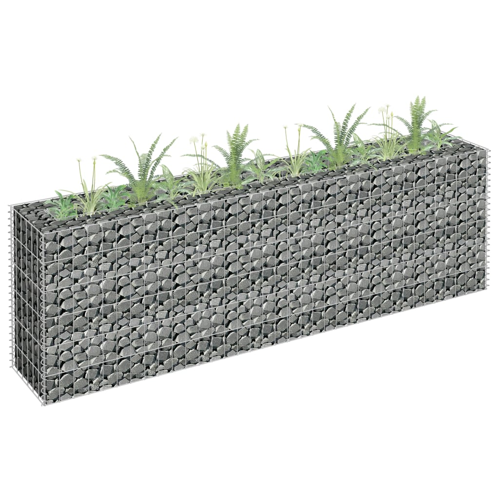 vidaXL Gabion Raised Bed Galvanized Steel 141.7"x11.8"x3.9"-18