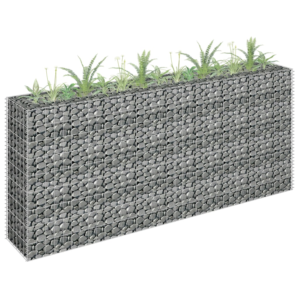 vidaXL Gabion Raised Bed Galvanized Steel 141.7"x11.8"x3.9"-1