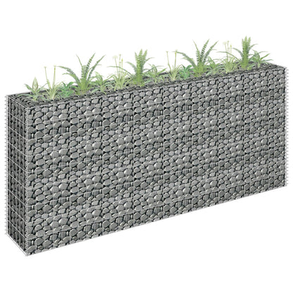vidaXL Gabion Raised Bed Galvanized Steel 141.7"x11.8"x3.9"-1