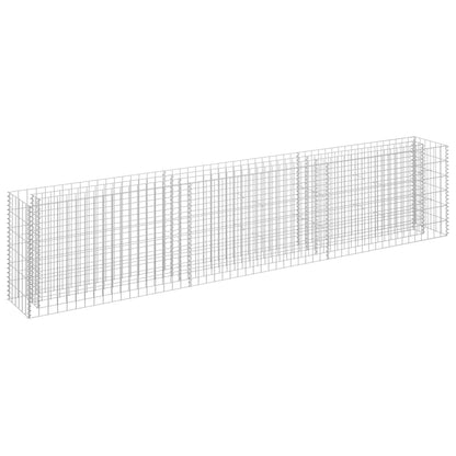 vidaXL Gabion Raised Bed Galvanized Steel 141.7"x11.8"x3.9"-3