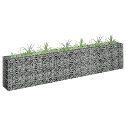 vidaXL Gabion Raised Bed Galvanized Steel 141.7"x11.8"x3.9"-9
