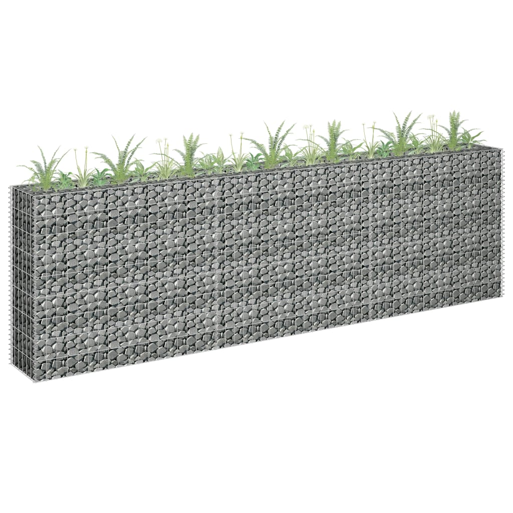 vidaXL Gabion Raised Bed Galvanized Steel 141.7"x11.8"x3.9"-10