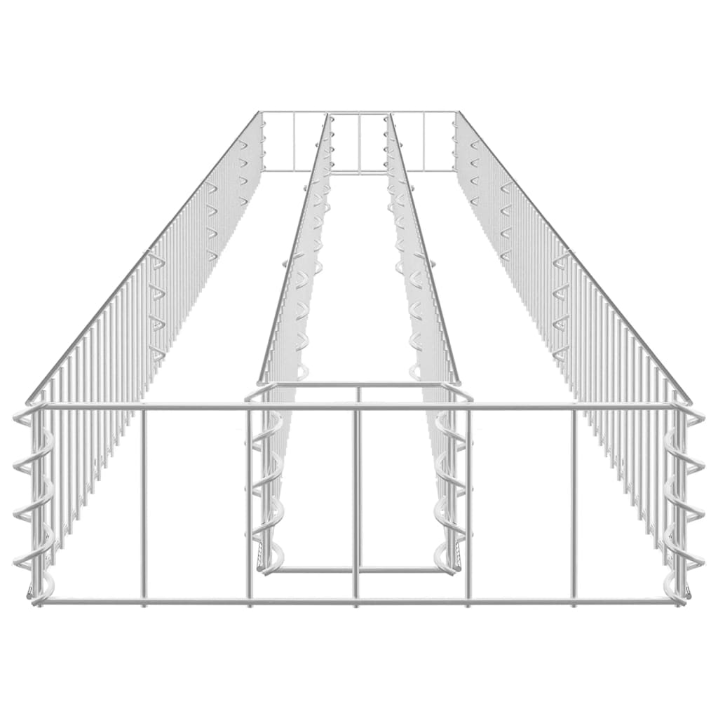 vidaXL Gabion Raised Bed Galvanized Steel 141.7"x11.8"x3.9"-2