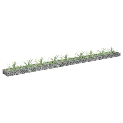 vidaXL Gabion Raised Bed Galvanized Steel 141.7"x11.8"x3.9"-23