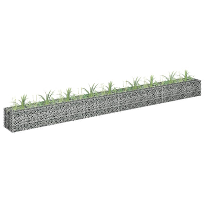 vidaXL Gabion Raised Bed Galvanized Steel 141.7"x11.8"x3.9"-11