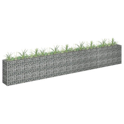 vidaXL Gabion Raised Bed Galvanized Steel 141.7"x11.8"x3.9"-12