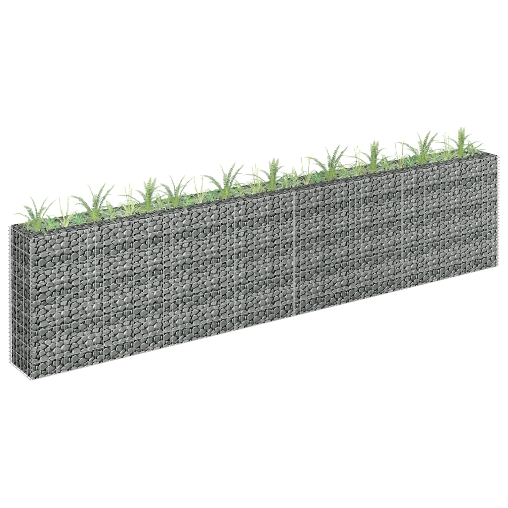 vidaXL Gabion Raised Bed Galvanized Steel 141.7"x11.8"x3.9"-13