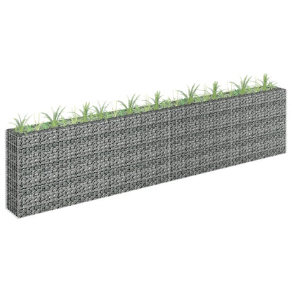 vidaXL Gabion Raised Bed Galvanized Steel 141.7"x11.8"x3.9"-13