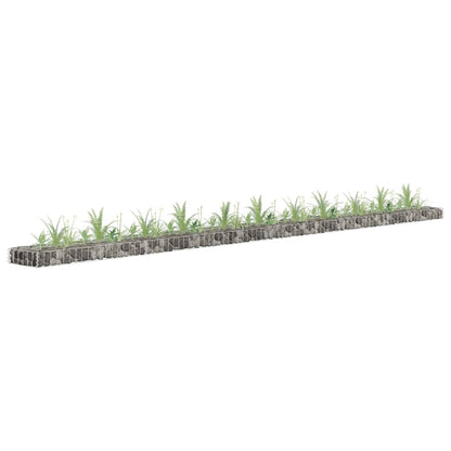 vidaXL Gabion Raised Bed Galvanized Steel 141.7"x11.8"x3.9"-19