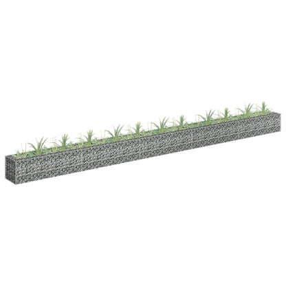 vidaXL Gabion Raised Bed Galvanized Steel 141.7"x11.8"x3.9"-14