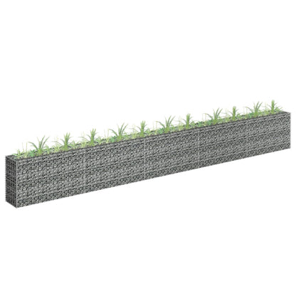 vidaXL Gabion Raised Bed Galvanized Steel 141.7"x11.8"x3.9"-15