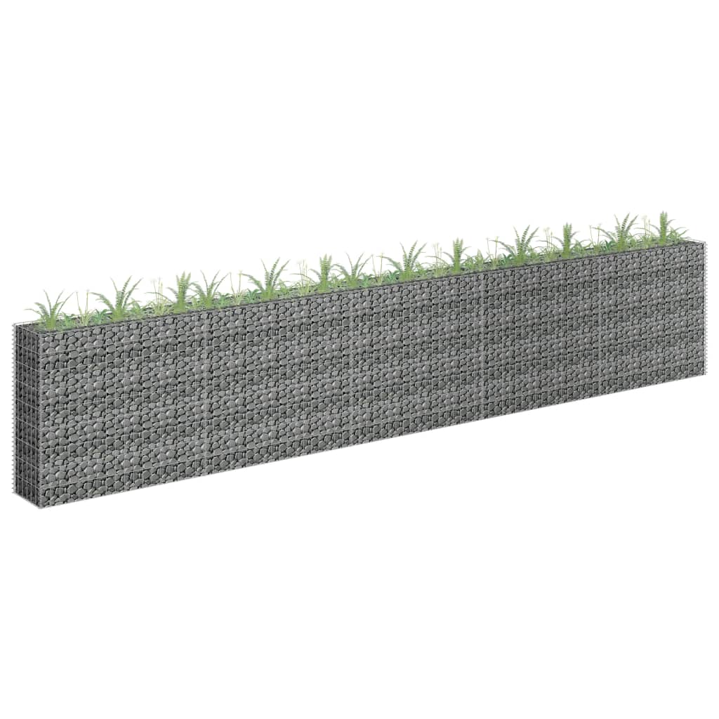 vidaXL Gabion Raised Bed Galvanized Steel 141.7"x11.8"x3.9"-16