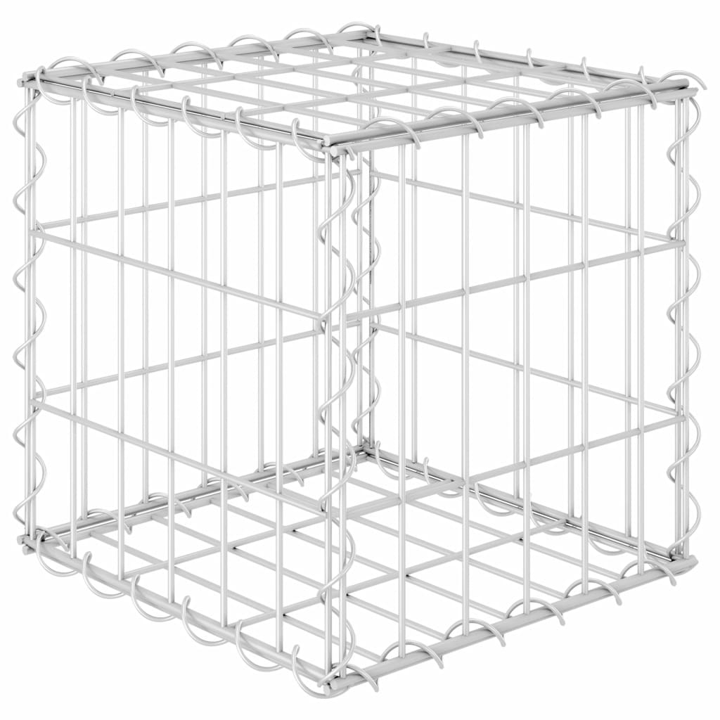 vidaXL Cube Gabion Raised Bed Steel Wire Basket Pot Garden Planter Multi Sizes-4