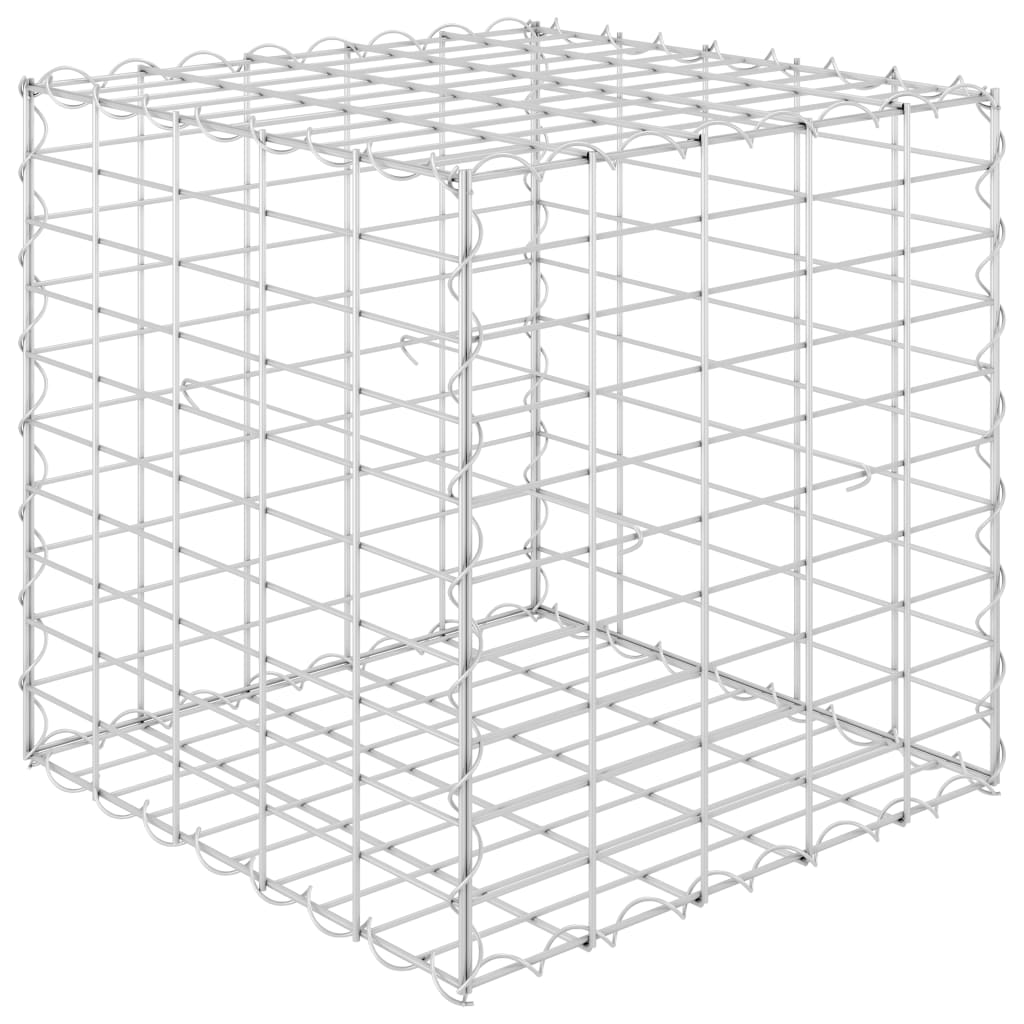vidaXL Cube Gabion Raised Bed Steel Wire Basket Pot Garden Planter Multi Sizes-3