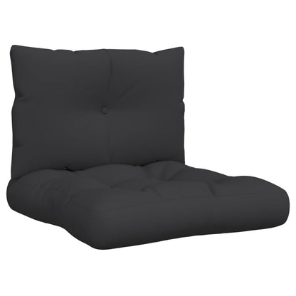 vidaXL Pallet Cushions 2 pcs Black Fabric-1