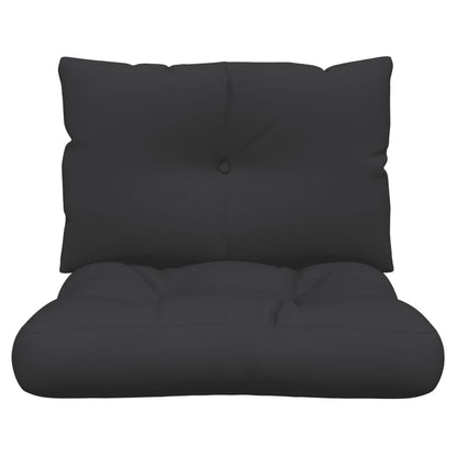 vidaXL Pallet Cushions 2 pcs Black Fabric-3