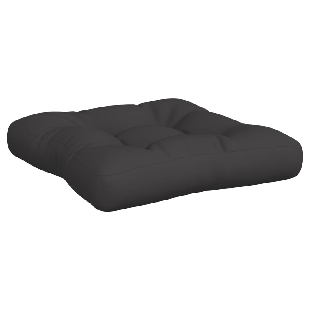 vidaXL Pallet Cushions 2 pcs Black Fabric-4