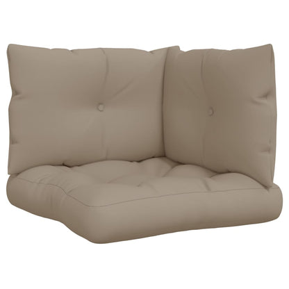 vidaXL Pallet Cushions 3 pcs Taupe Fabric-1