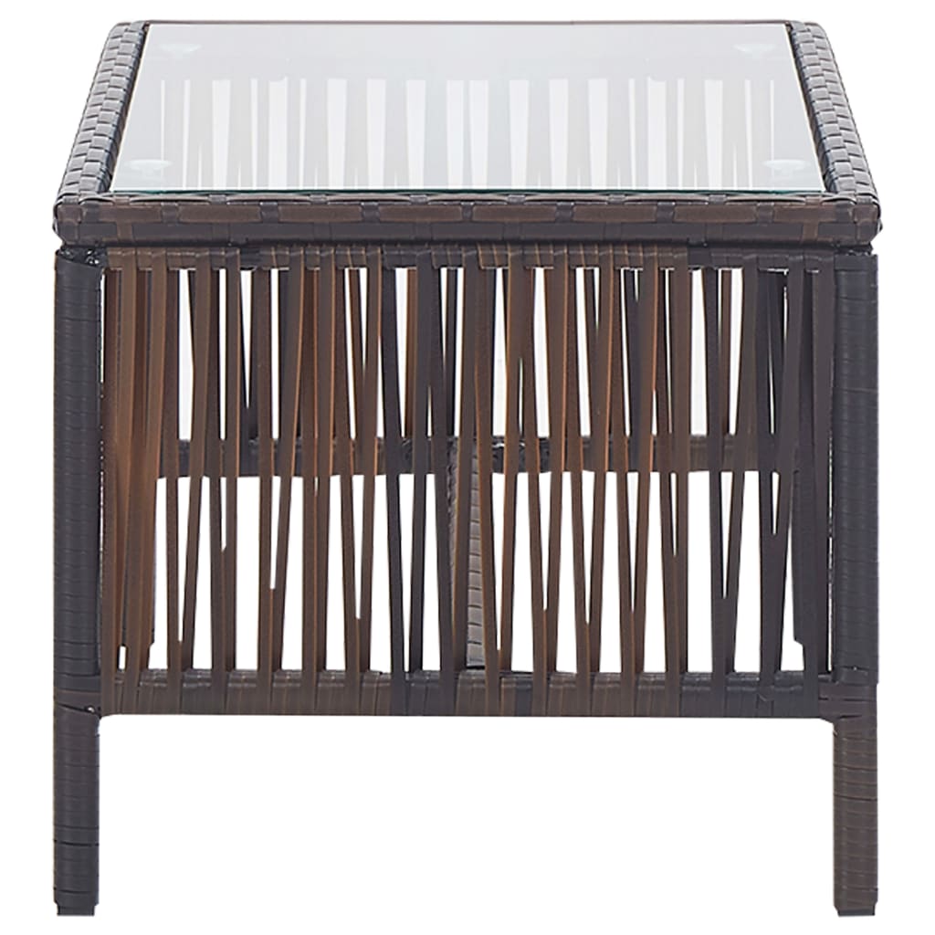 vidaXL Patio Furniture Set 4 Piece Patio Sofa Conversation Set Poly Rattan-1