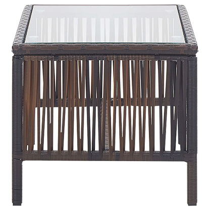 vidaXL Patio Furniture Set 4 Piece Patio Sofa Conversation Set Poly Rattan-1