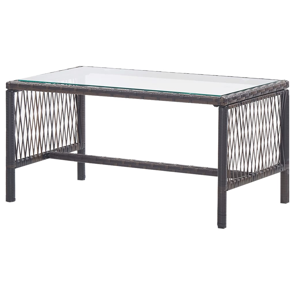 vidaXL Patio Furniture Set 4 Piece Patio Sofa Conversation Set Poly Rattan-4