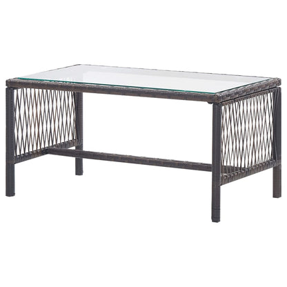 vidaXL Patio Furniture Set 4 Piece Patio Sofa Conversation Set Poly Rattan-4