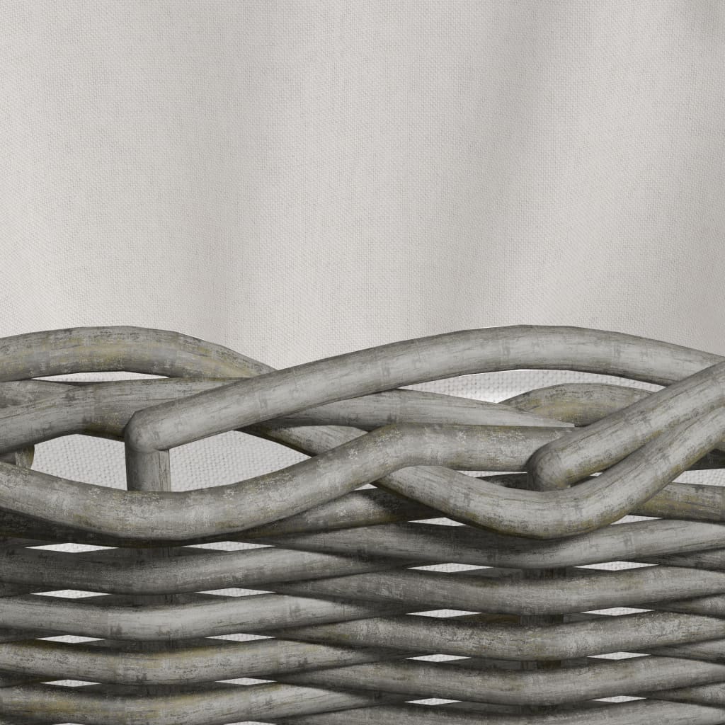 vidaXL Firewood Basket with Carrying Handles 23.6"x15.7"x11" Gray Willow-3