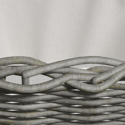 vidaXL Firewood Basket with Carrying Handles 23.6"x15.7"x11" Gray Willow-3