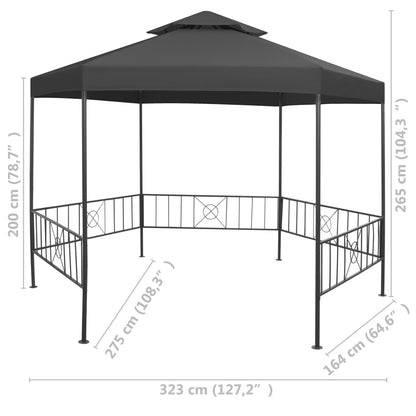 vidaXL Gazebo Outdoor Canopy Tent Patio Pavilion Wedding Party Tent Sunshade-3