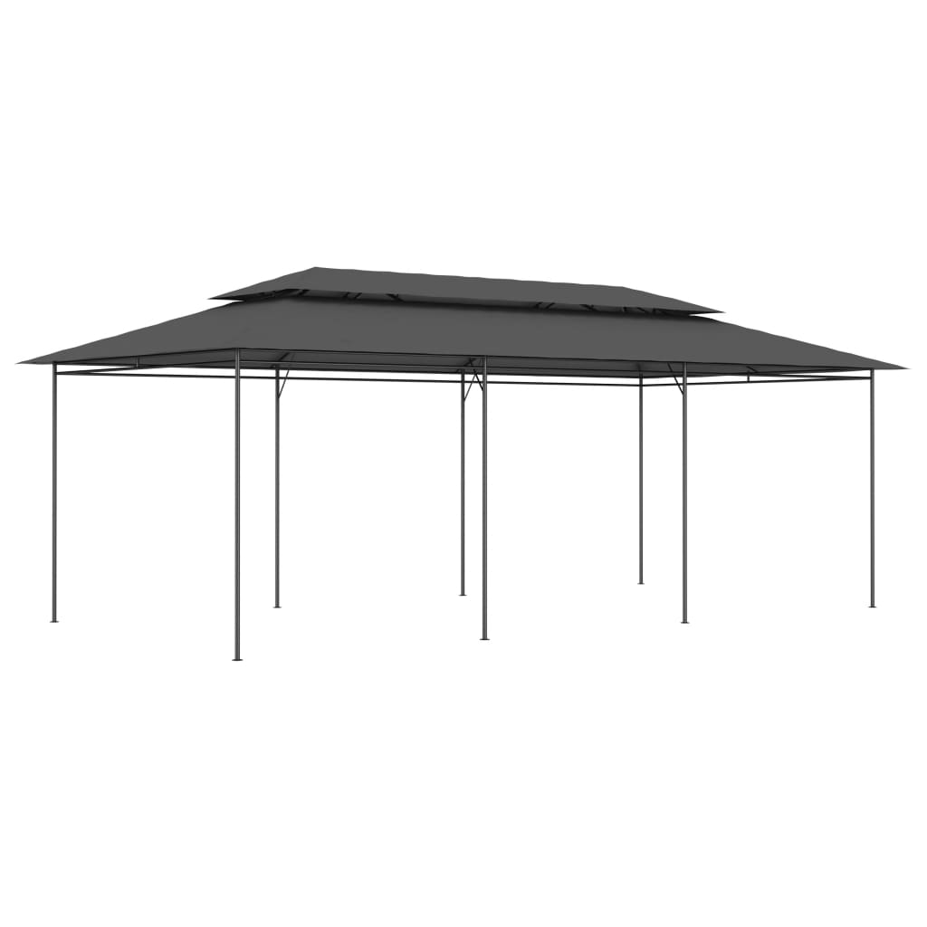 vidaXL Gazebo 236.2"x117.3"x106.3" Anthracite-0
