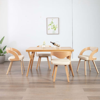 vidaXL Dining Chairs for Kitchen Restaurant 6 Pcs Bent Wood and Faux Leather-8