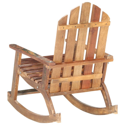 vidaXL Rocking Chair Wooden Adirondack Chair Porch Rocker for Patio Garden-4