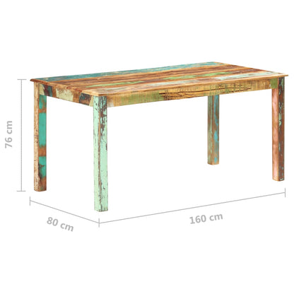 vidaXL Dining Table Kitchen Table Home Dining Room Table Solid Reclaimed Wood-3