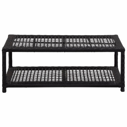 vidaXL Shoe Rack Shoe Storage Organizer Shoe Shelf Holder Entryway Poly Rattan-4